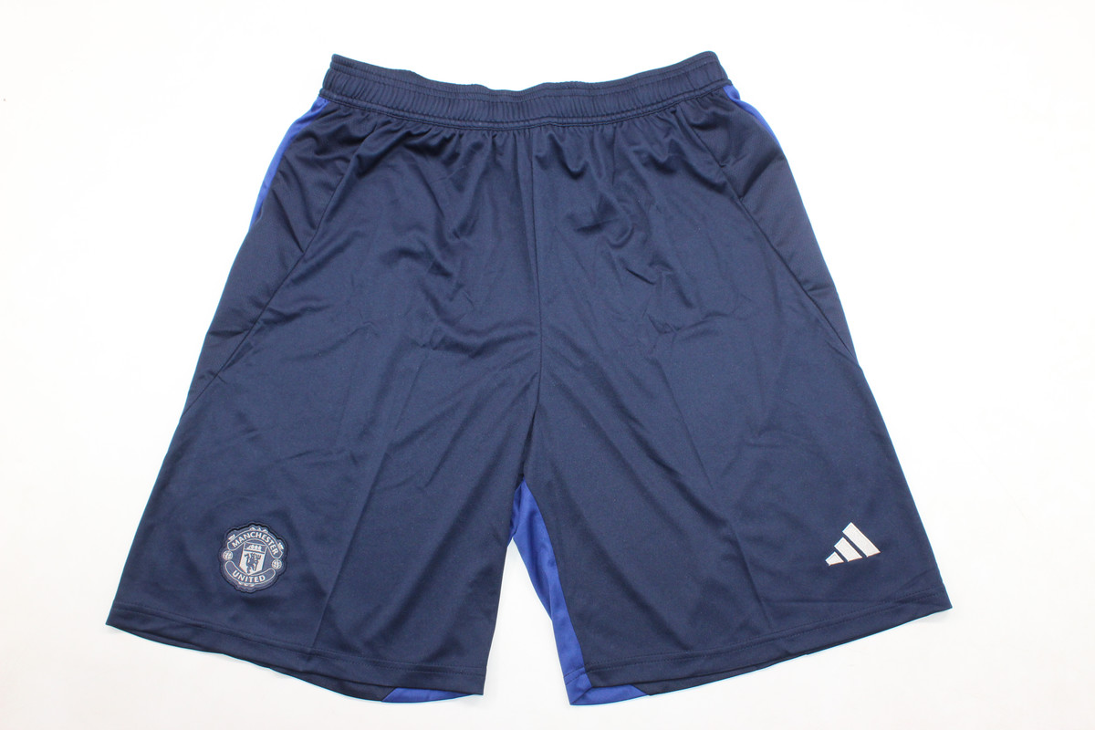 AAA Quality Manchester Utd 24/25 Away Dark Blue Soccer Shorts